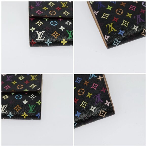LOUIS VUITTON Multicolor Portefeiulle Sarah Long Wallet Black M60668 Auth 142359 - Picture 14 of 16